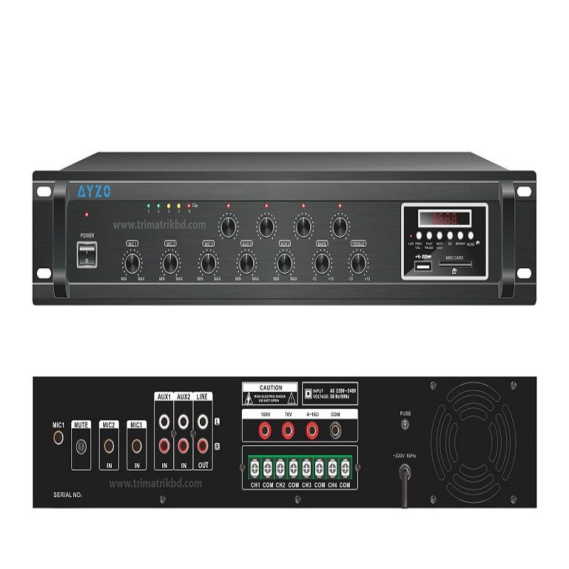 Ayzo-A-BT-4Z-200W-200-WATTS-AMPLIFIERS-WITH-BUILT-IN-ZONE-SELECTORS-Price-in-BD-for-PA-System-bd